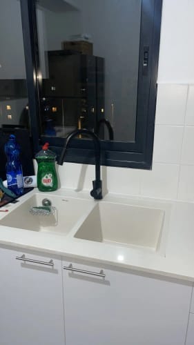 Customer photo review of Karlstad - Three-Way Kitchen Faucet with Filter Tap & Pull-Out Spout for Kitchen Sink