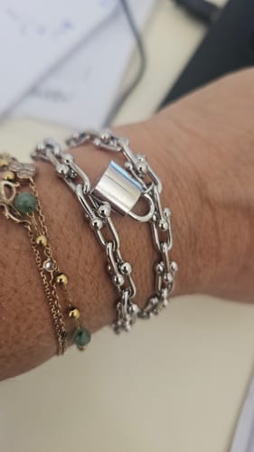 Customer photo review of HARDWEAR SMALL WRAP SILVER BRACELET