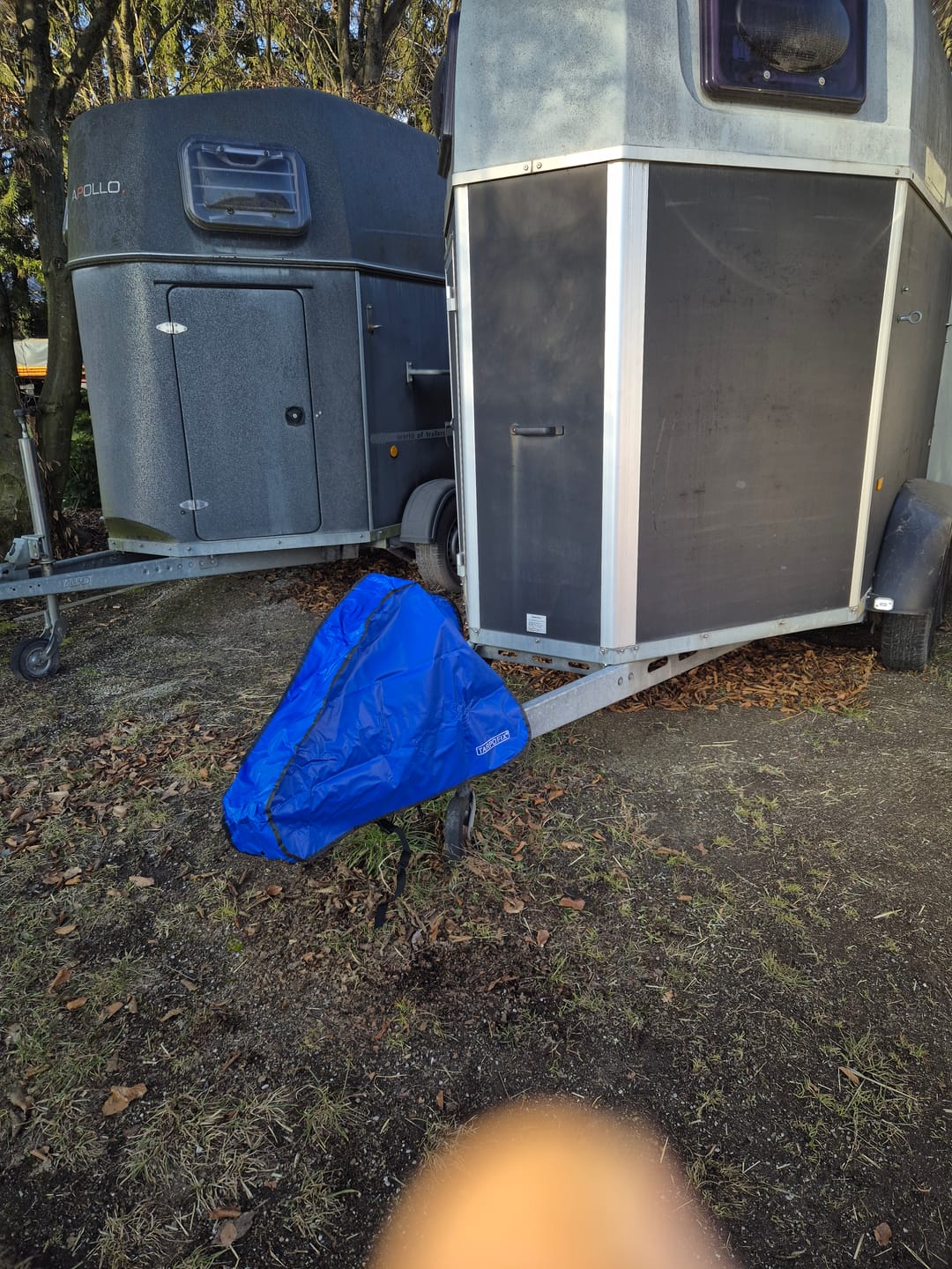 Customer photo review of Deichselabdeckung Blau (PVC)
