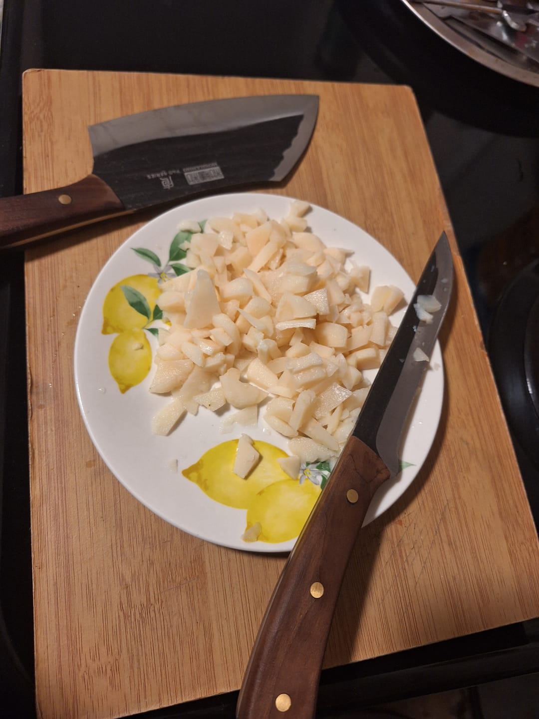 Customer photo review of 9-Piece Hand Forged Butcher Knife Set with Magnetic Block