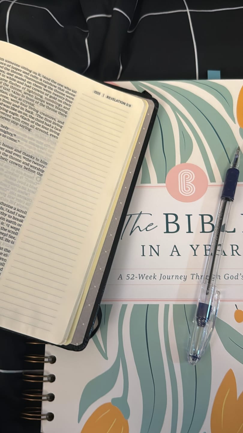 Customer photo review of The Bible In A Year: A 52-Week Journey Through God's Word