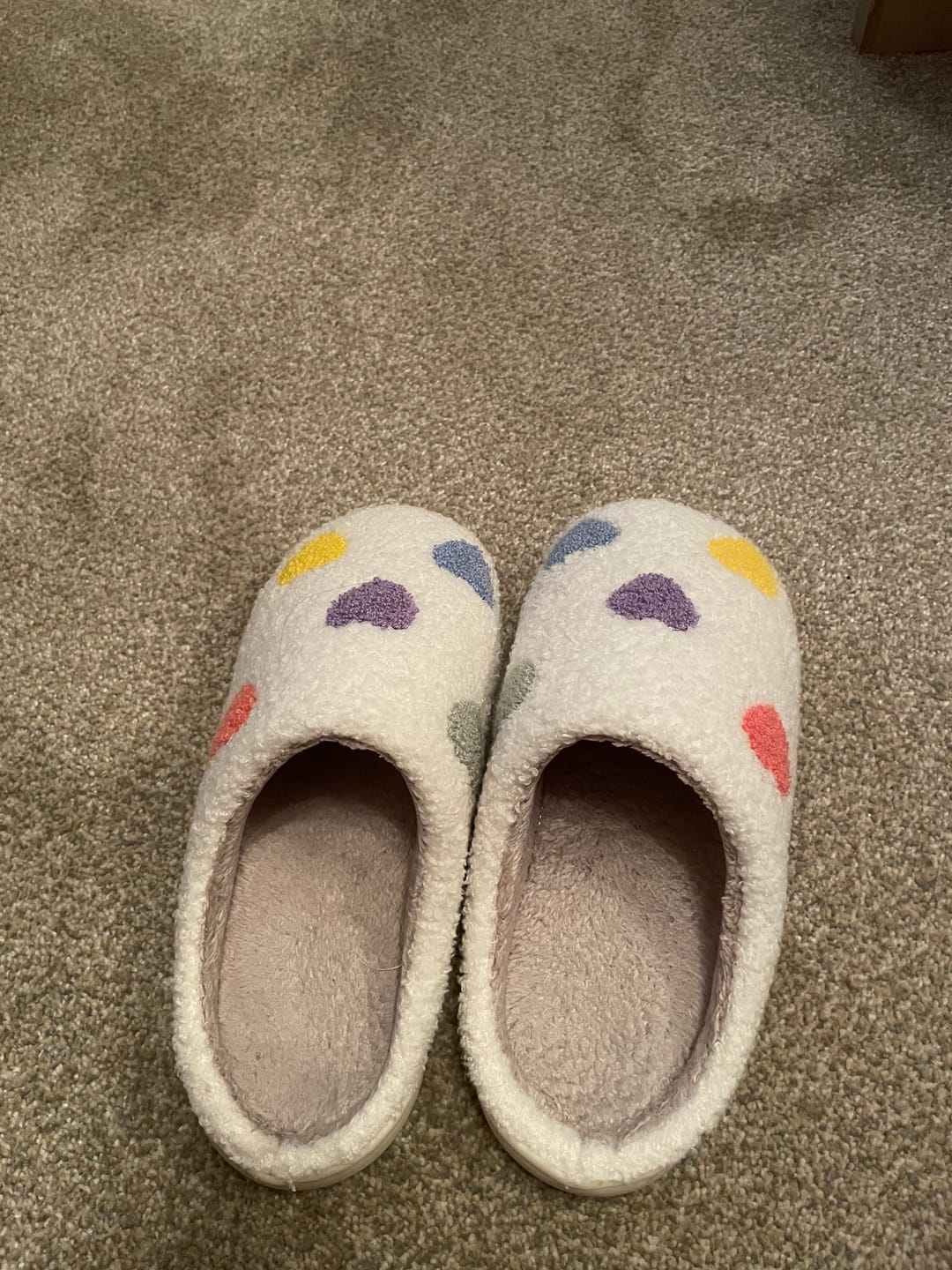 Customer photo review of Zia Colorful Heart Slippers