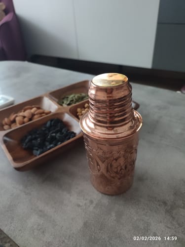 Customer photo review of İşlemeli, Kalaylı Bakır Matara (450ml)