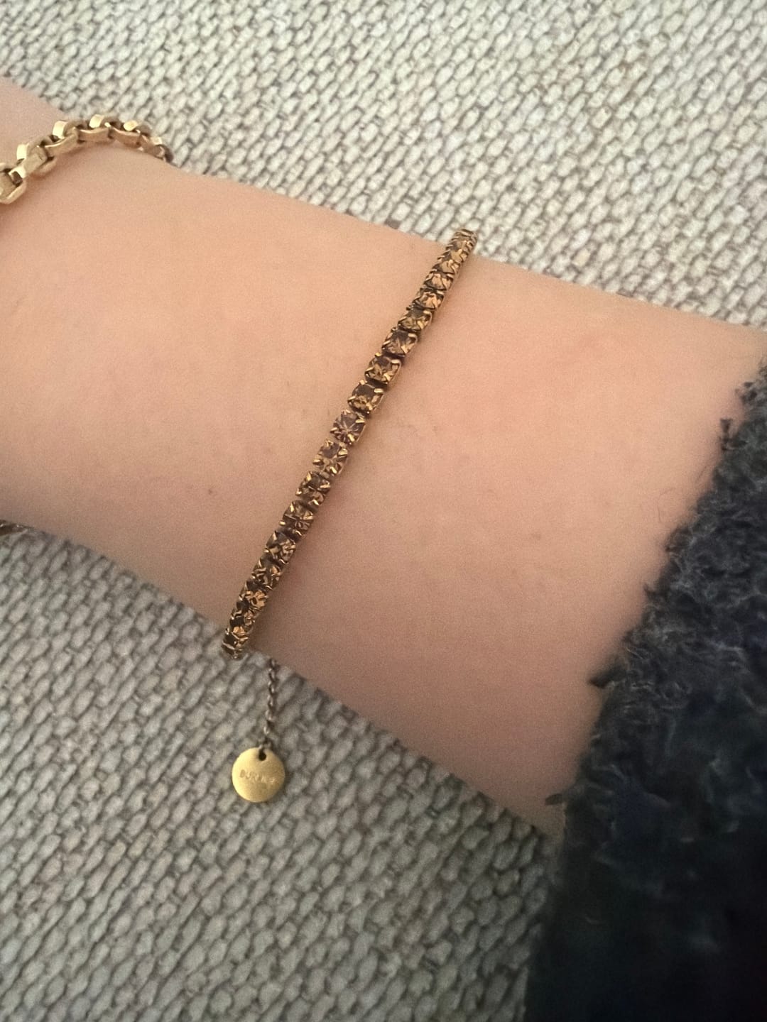 Customer photo review of Ava Gold Brown Bracelet