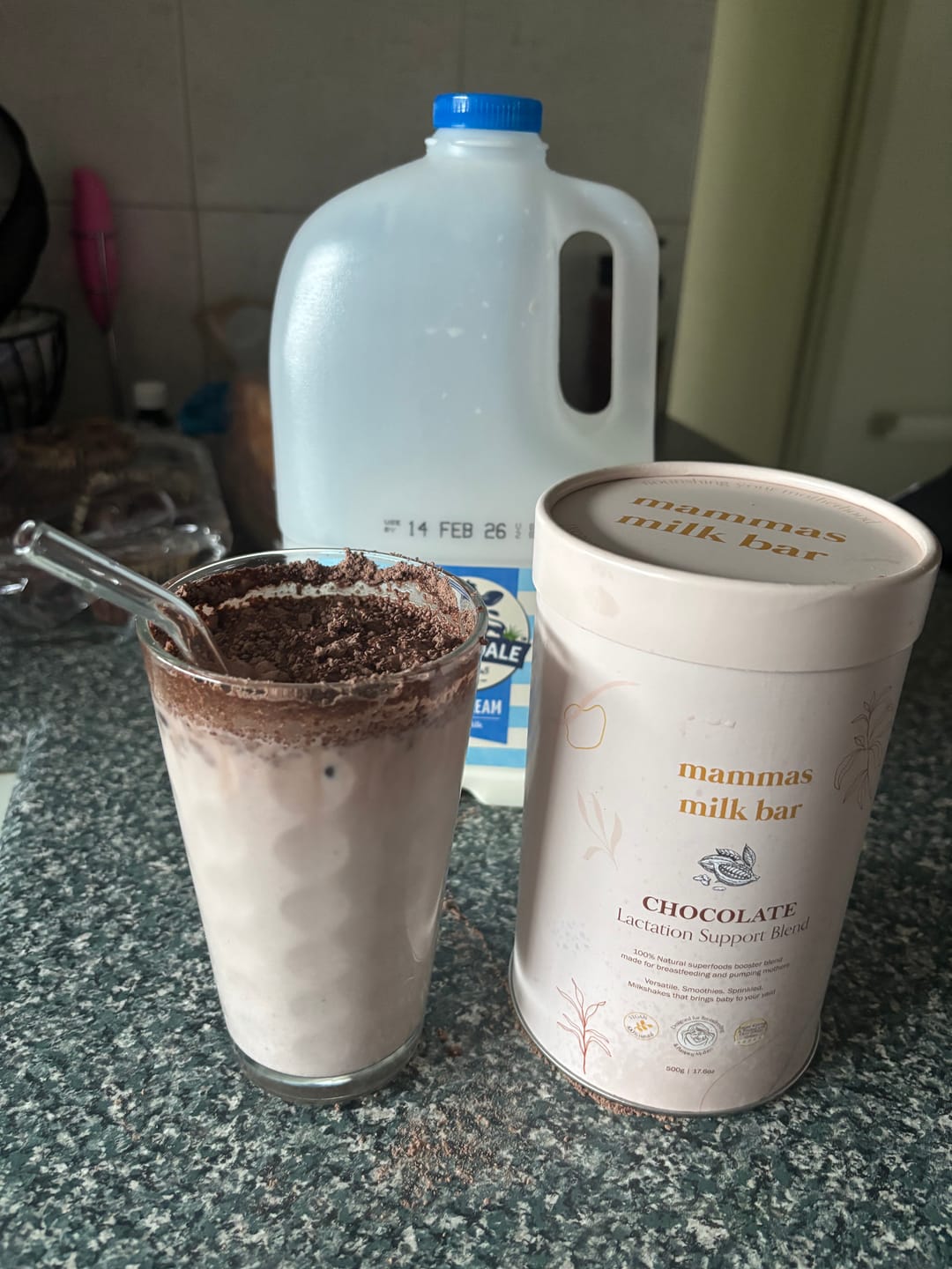 Customer photo review of Chocolate Lactation Blend