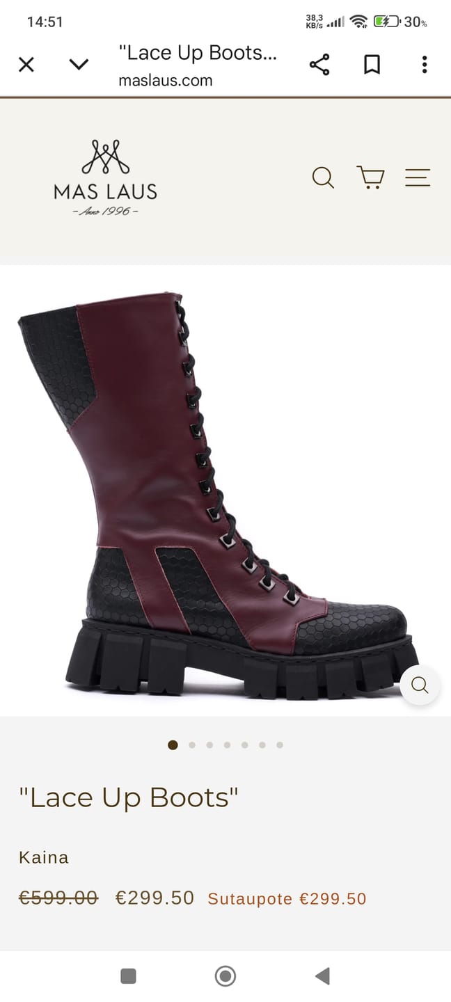Customer photo review of "Lace Up Boots"