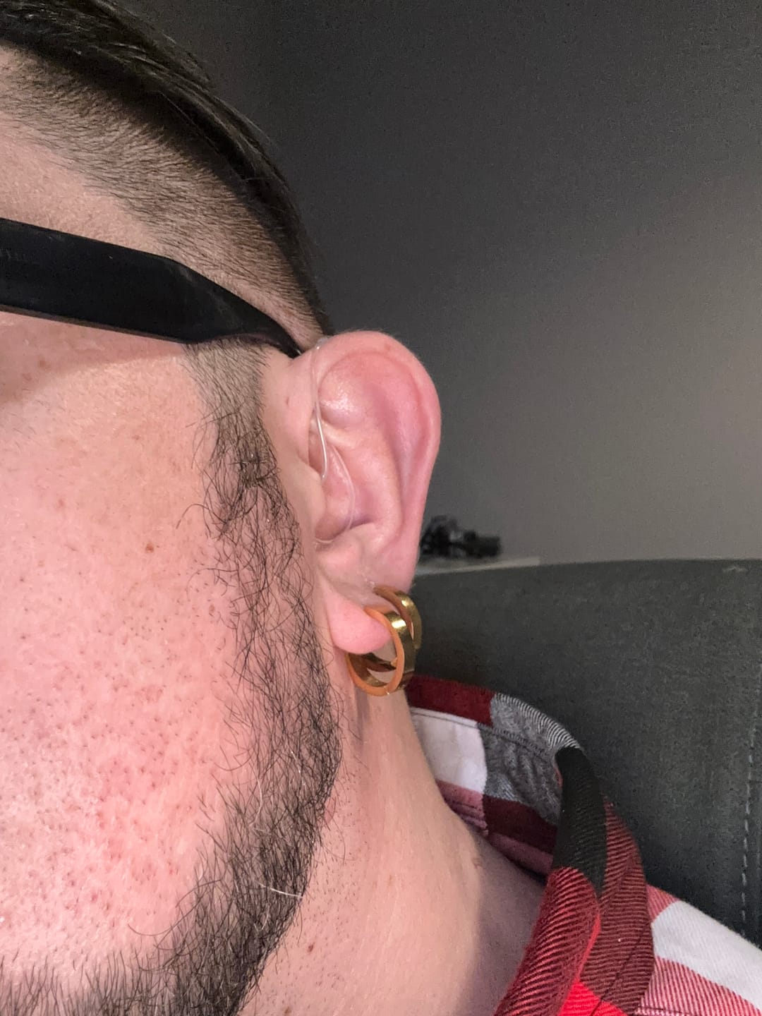 Customer photo review of GOLD HOOPS.