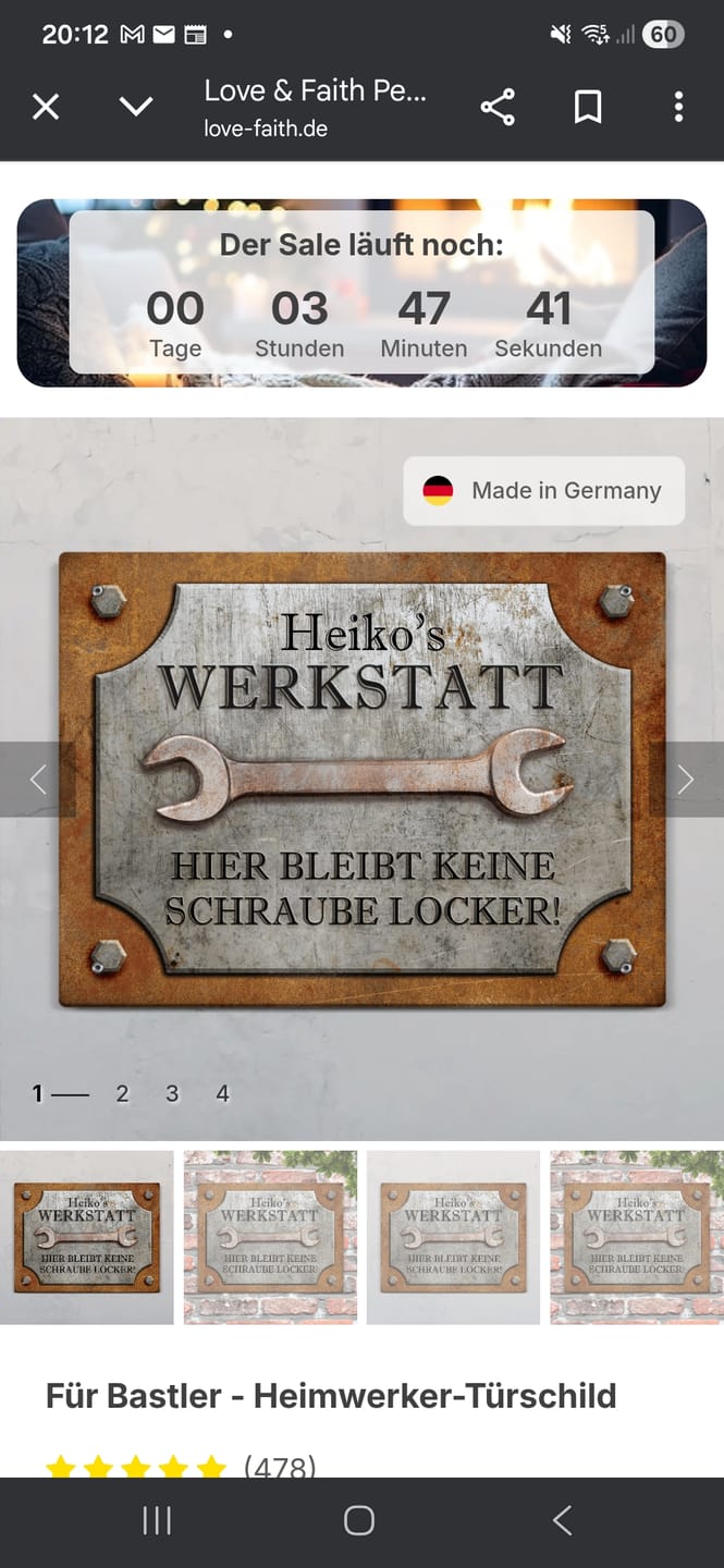 Customer photo review of Für Bastler - Heimwerker-Türschild