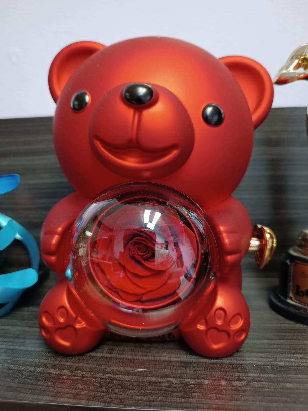 Customer photo review of Eternal Rose Bear & Personalized Necklace