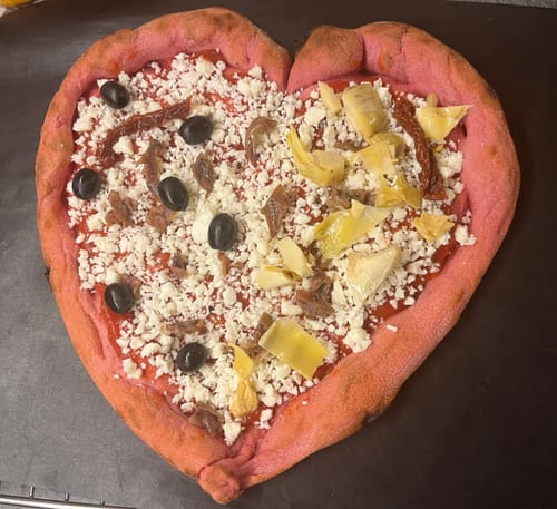 Customer photo review of Base Pizza - Cuore alla Barbabietola
