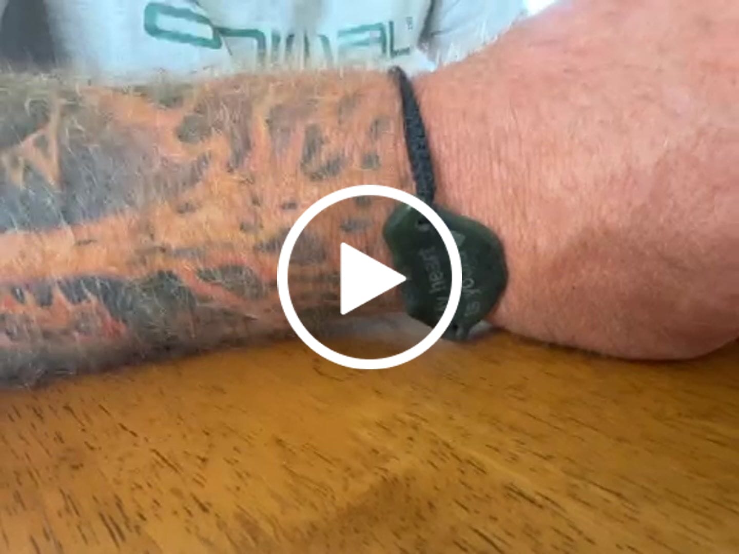 Customer video review of Engraved Greenstone Bracelet