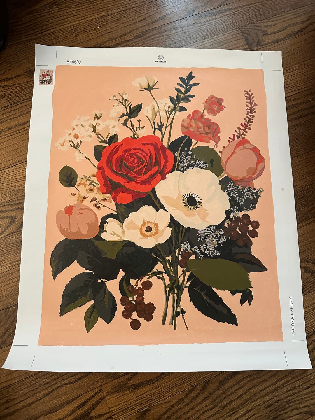 Customer photo review of Beautiful bouquet of flowers | Paint by Numbers