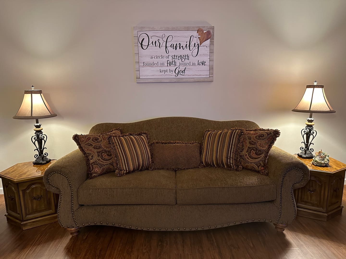 Customer photo review of Our Family A Circle Of Strength Christian Family Wall Art Canvas