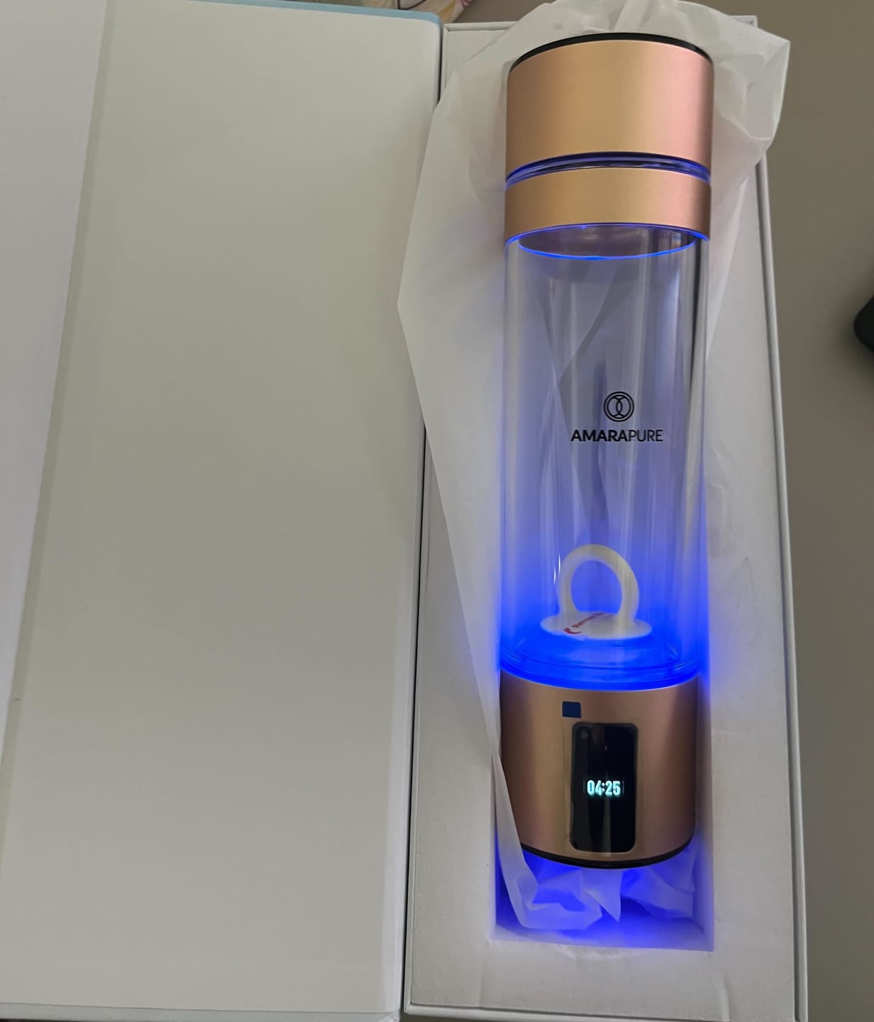 Customer photo review of Aman Hydrogen Water Bottle