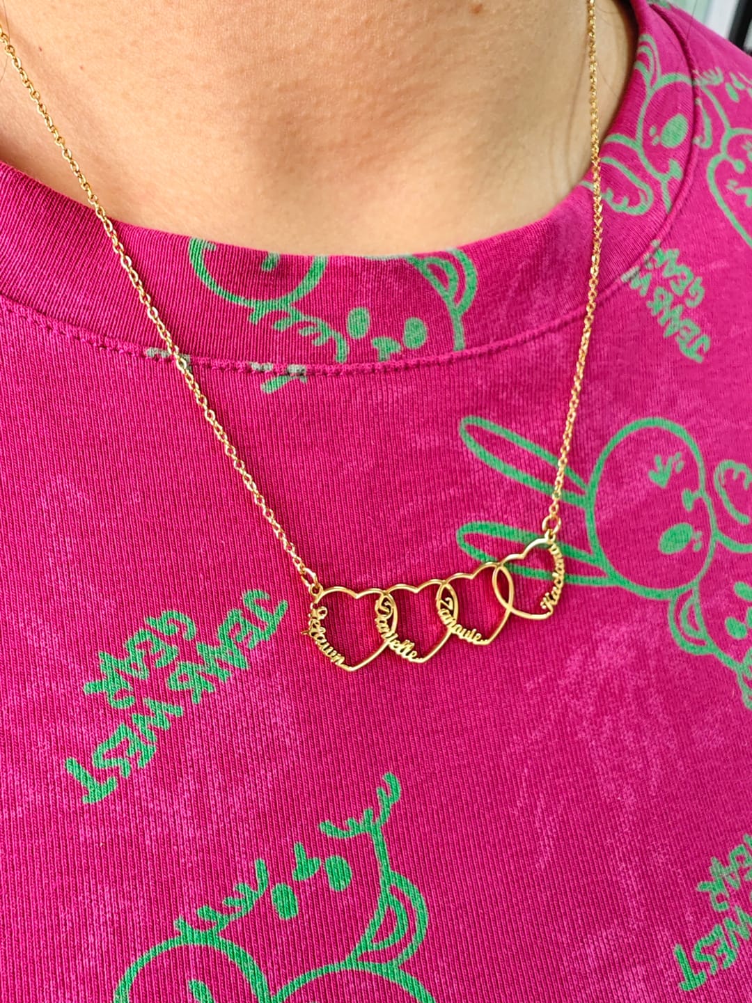 Customer photo review of Gepersonaliseerde hart naamketting