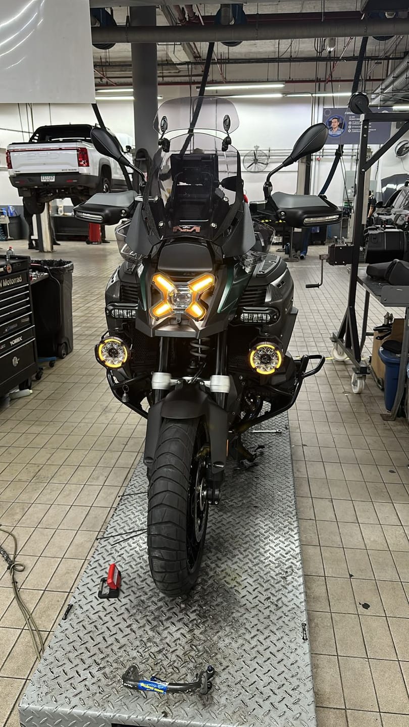Customer photo review of Under Nose Mount for Motorcycle Lights