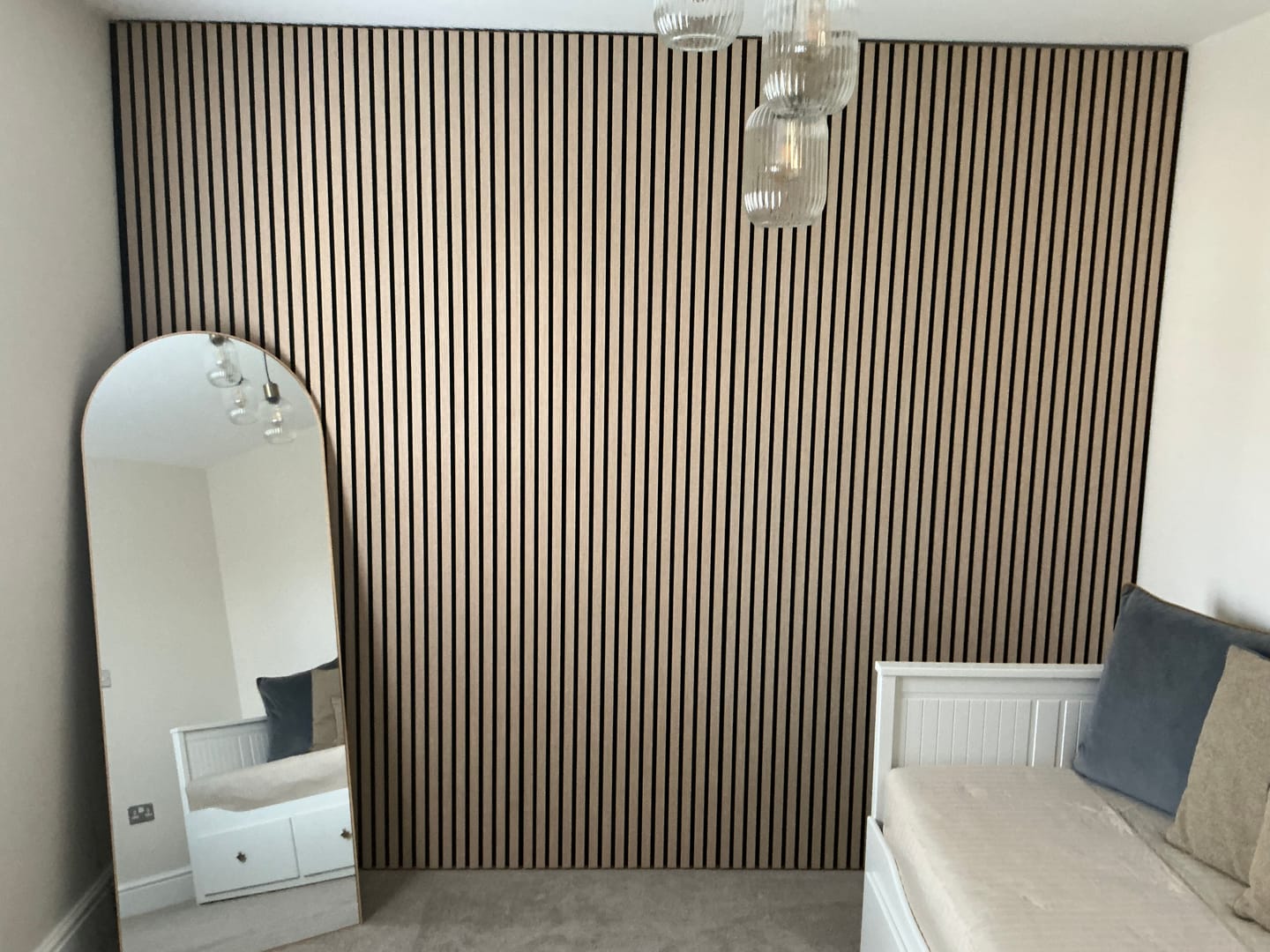 Customer photo review of Acoustic Slat Panel - Natural Oak