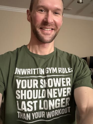Customer photo review of Unwritten Gym Rule T-Shirt