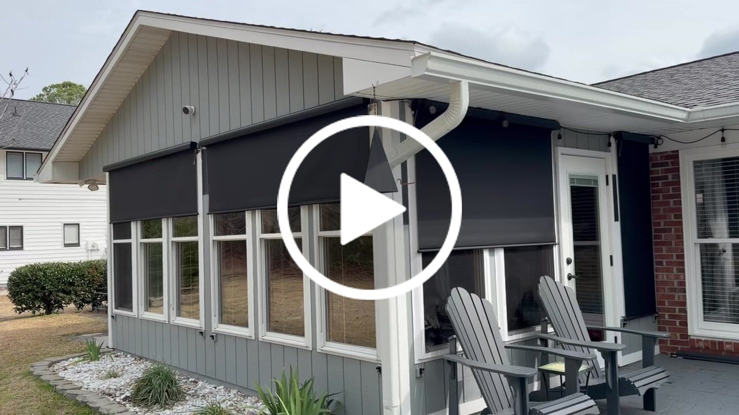 Customer video review of SmartWings Motorized Outdoor Shades 1%/3%/5% Openness