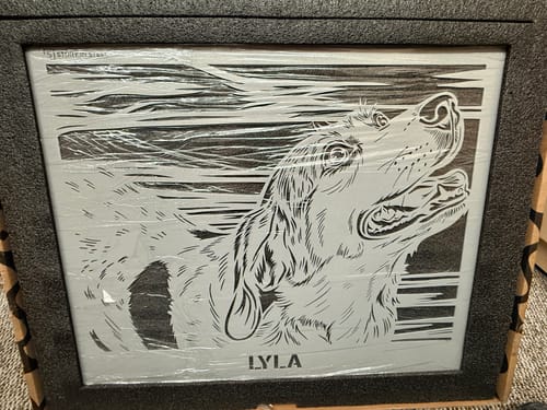 Customer photo review of Custom Pet Metal Portrait