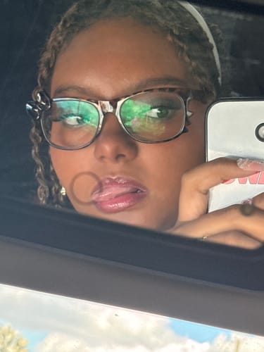 Customer photo review of Kitten Eyeglasses