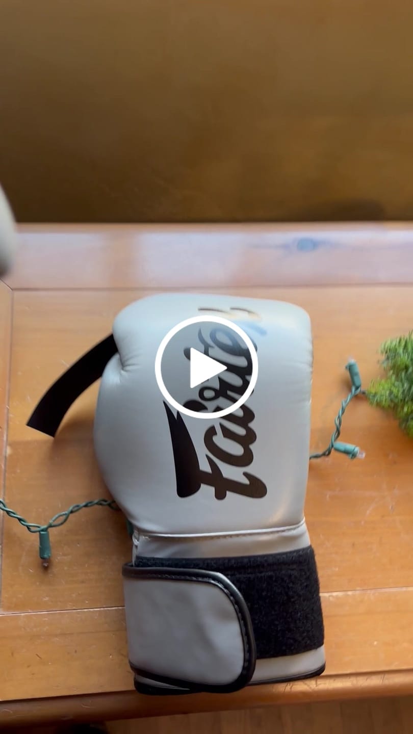 Customer video review of Fairtex BGV14 Grey Muay Thai Boxing Gloves (16 oz)- Sale