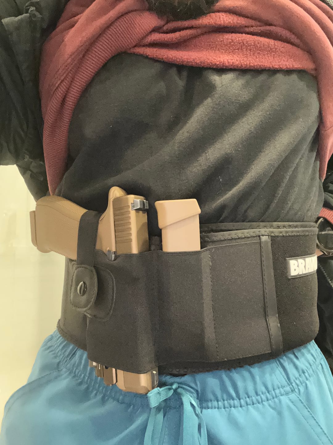 Customer photo review of BravoBelt Belly Band Holster for Concealed Carry - Unisex - Black
