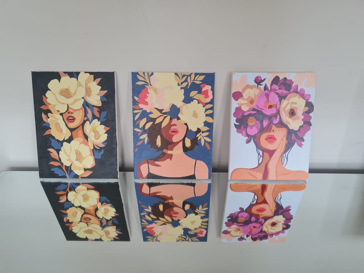 Customer photo review of 6 Mini Paintings - Flower Ladies Set
