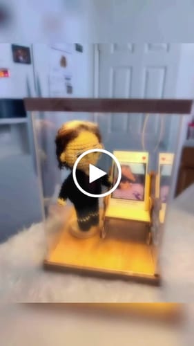 Customer video review of Personalized Memorial Crochet Doll Keepsake with LED Display Box & Photo Card