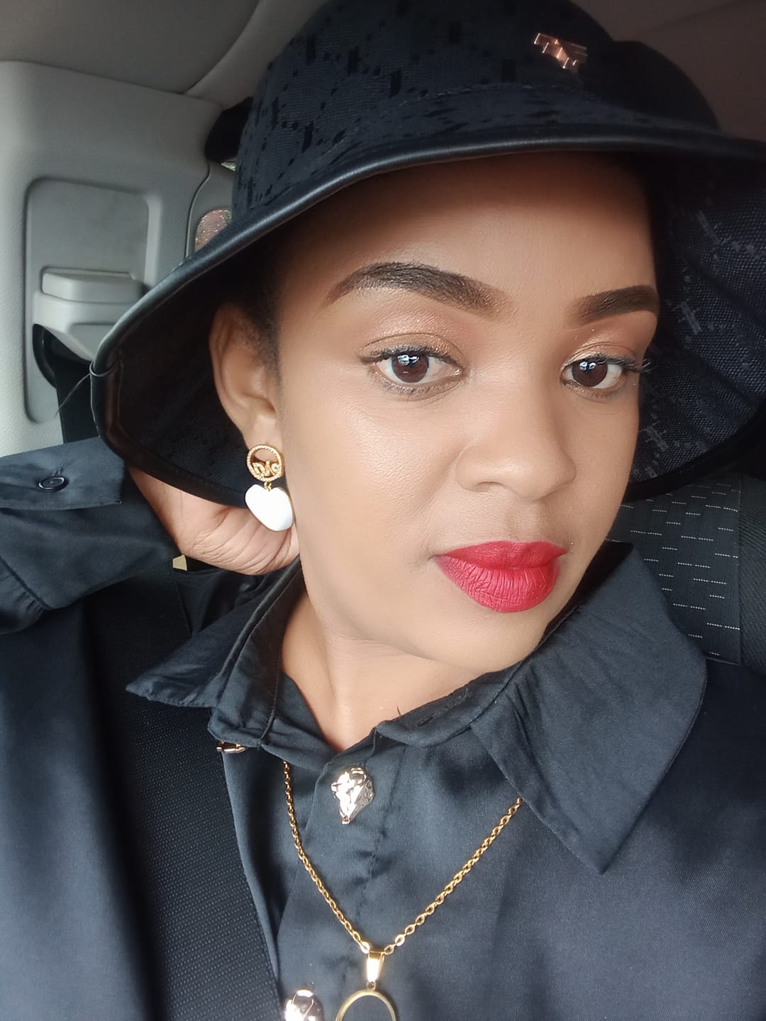 Customer photo review of White Era Adore Gold Earrings