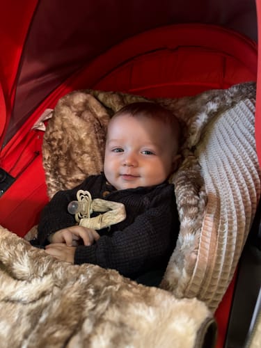 Customer photo review of Matching Minky Blanket