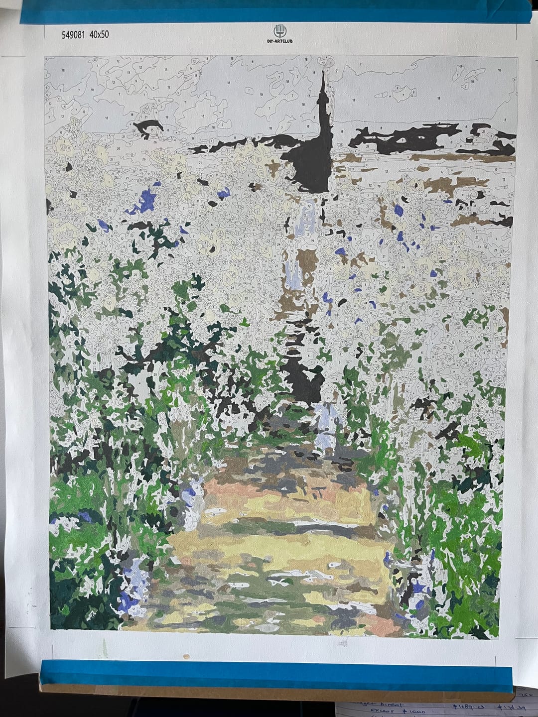 Customer photo review of The Artist's Garden at Vetheuil - Claude Monet | Paint by Numbers