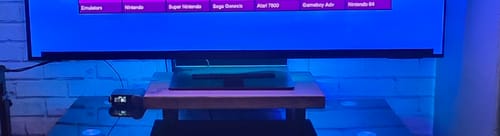 Customer photo review of Rustic Monitor Stand | Metal Sides