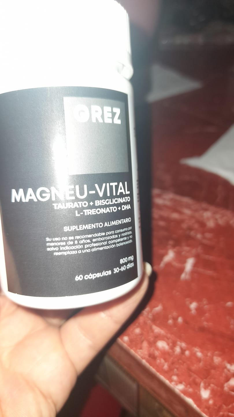 Customer photo review of MAGNEU-VITAL 800mg - Magnesios quelados Taurato / Bisglicinato / L-treonato