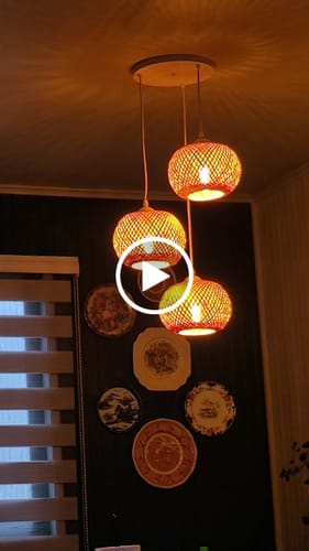 Customer video review of Lampara Techo Triple Modelo Malva Ratan