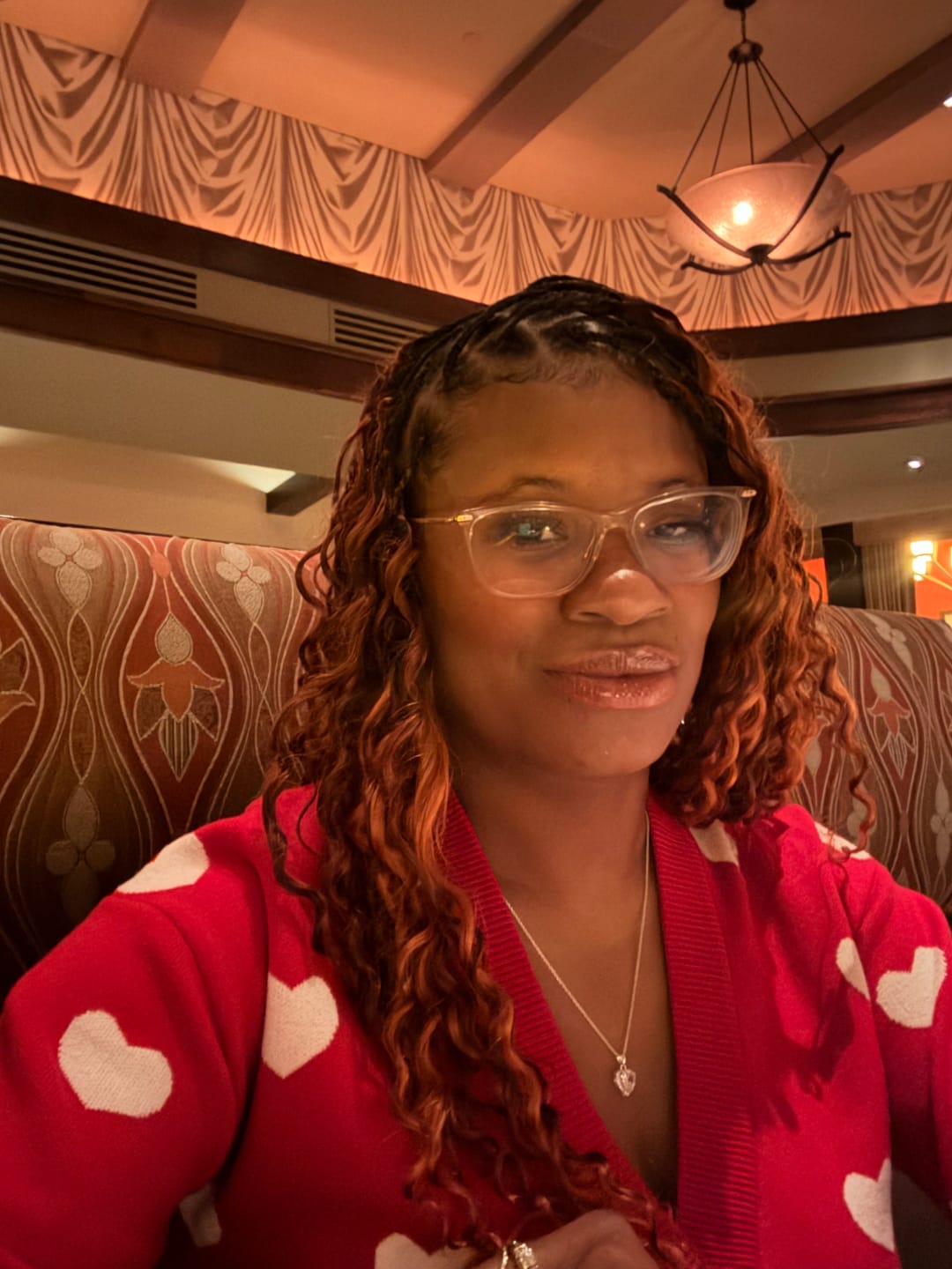 Customer photo review of #T1B/350 Ginger Deep Wave Human Crochet Hair