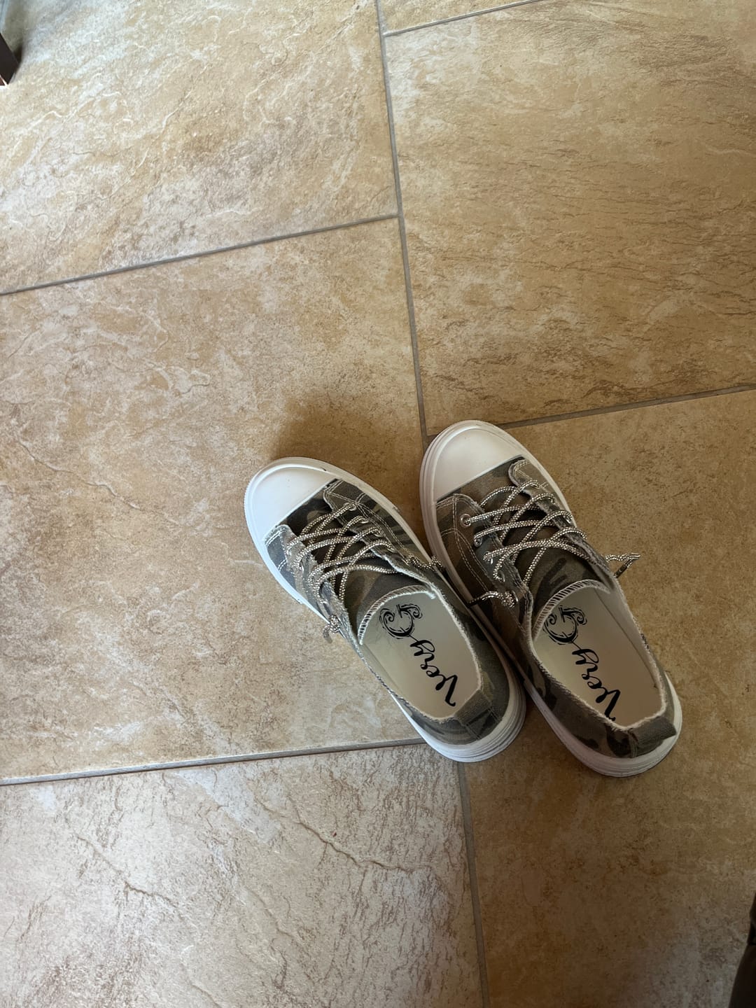 Customer photo review of Very G Sand Camo Aman Sneakers
