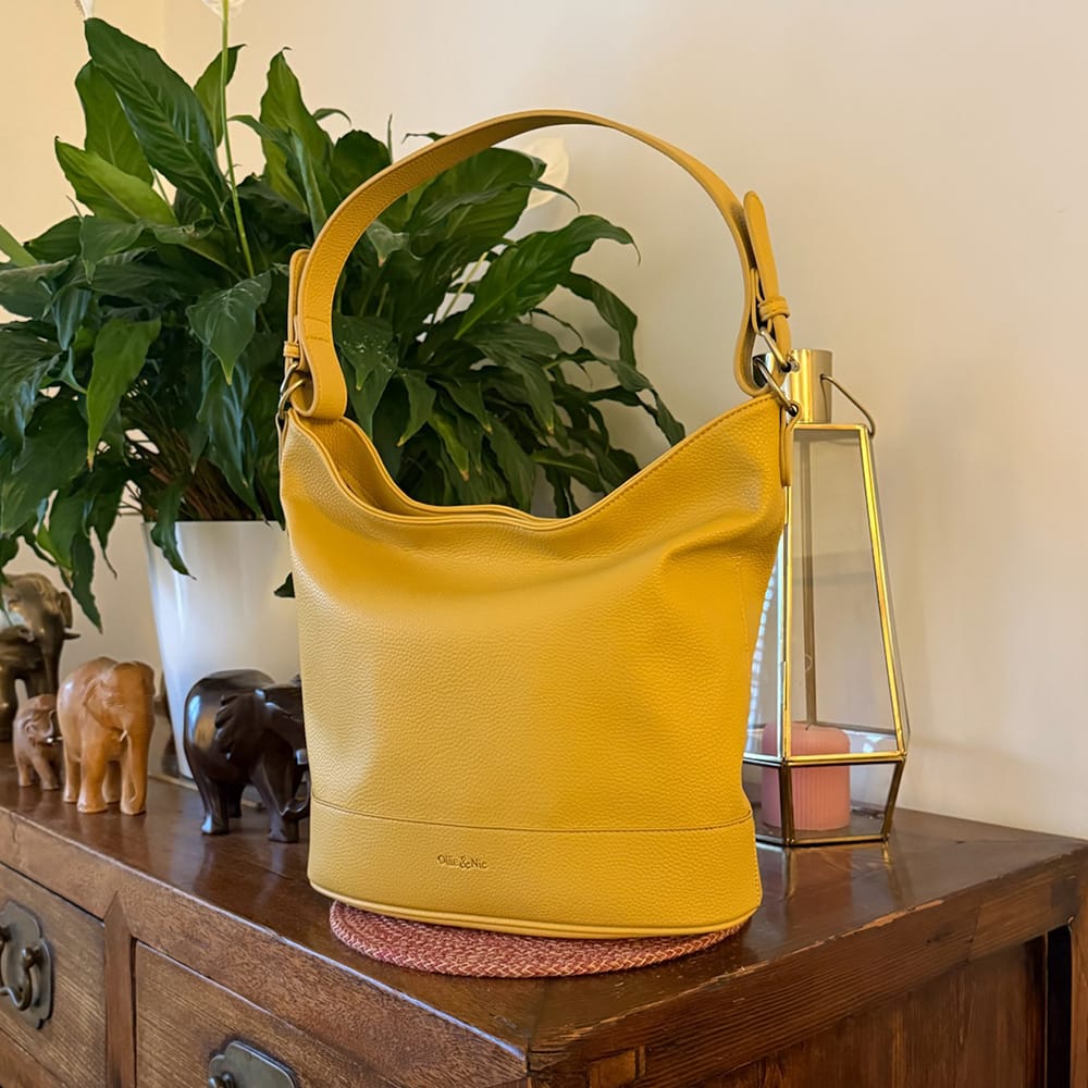 Customer photo review of Lola Slouch Bag - Yellow