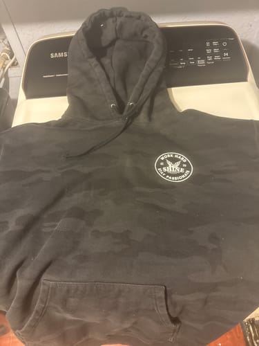 Customer photo review of Work Hard Hoodie - Camo