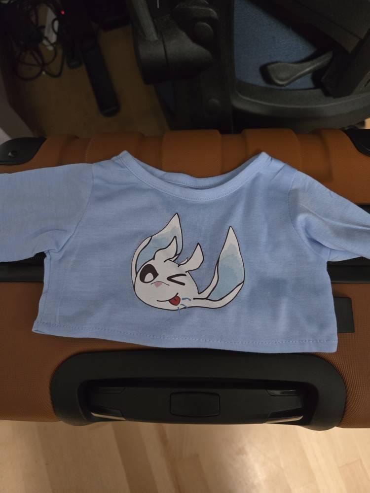 Customer photo review of Custom Plushie T-Shirt — Fits 14–16-inch Plushies