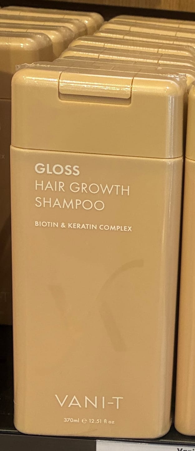 Customer photo review of Gloss Hair Growth Shampoo