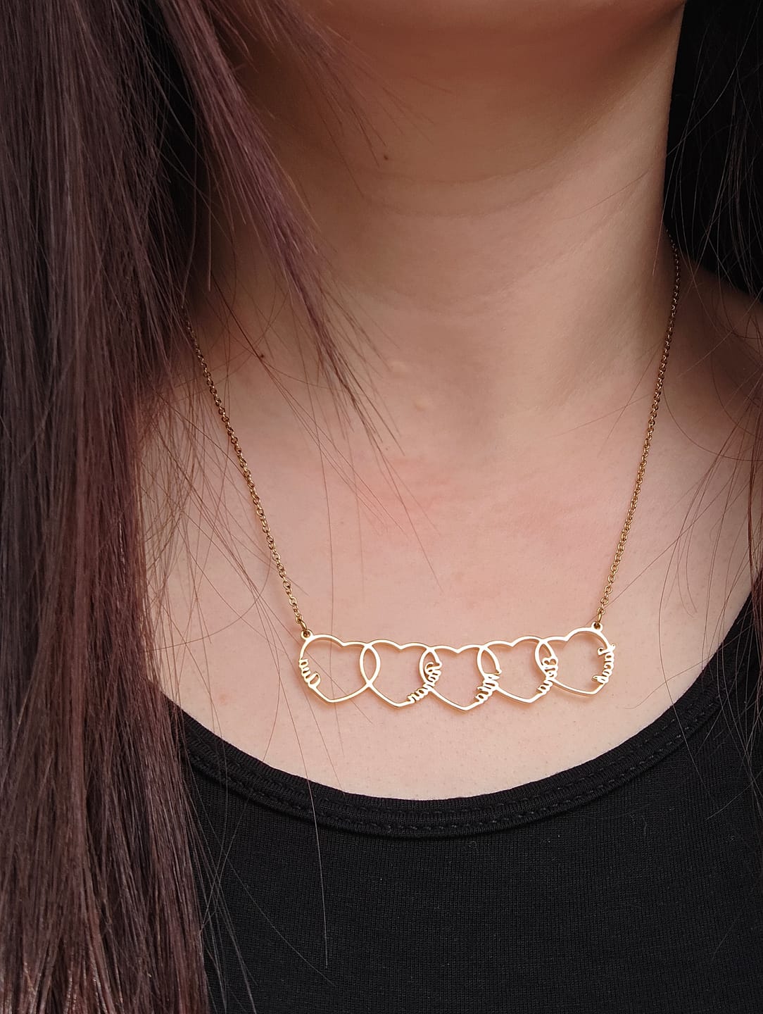 Customer photo review of Gepersonaliseerde hart naamketting