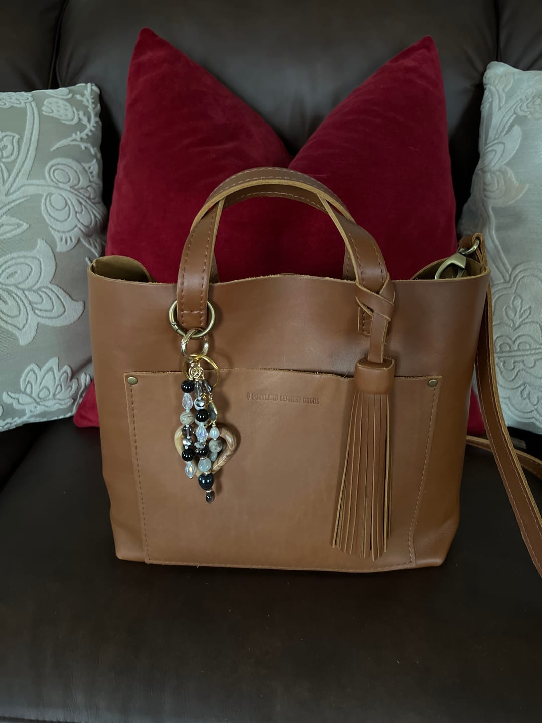 Customer photo review of Labradorite Obsidian Harmony Bag Charm
