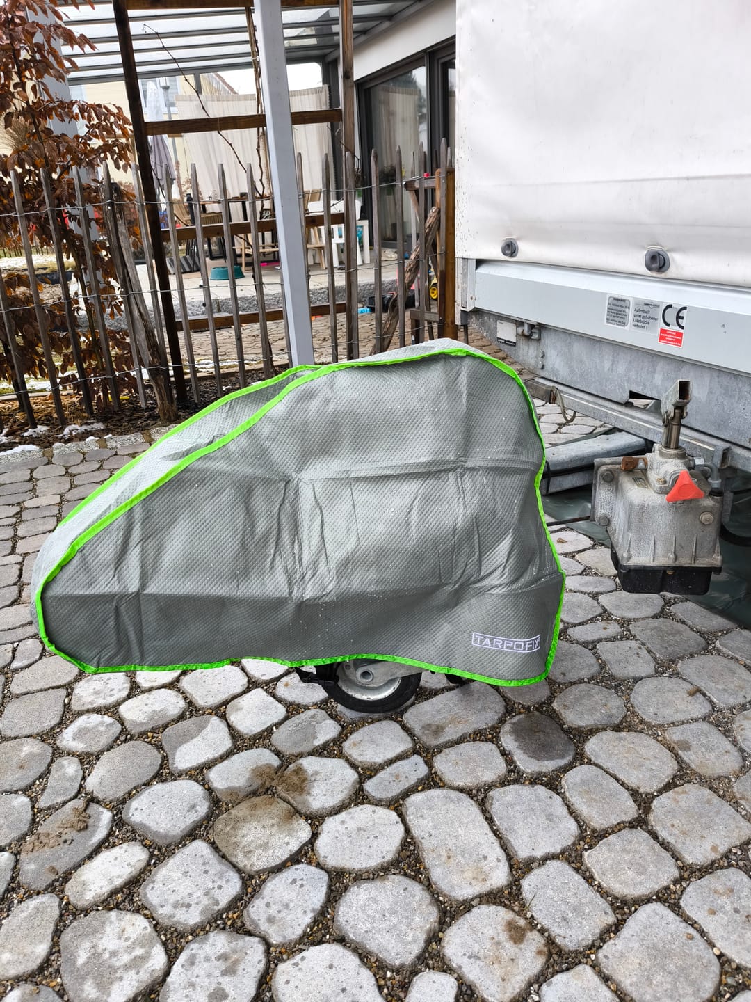 Customer photo review of Deichselabdeckung Grau (Mit Reflektoren)