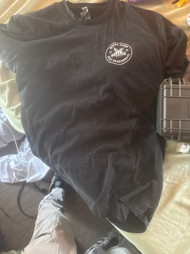 Customer photo review of Work Hard T-Shirt - Dark Grey Slimmer Fit