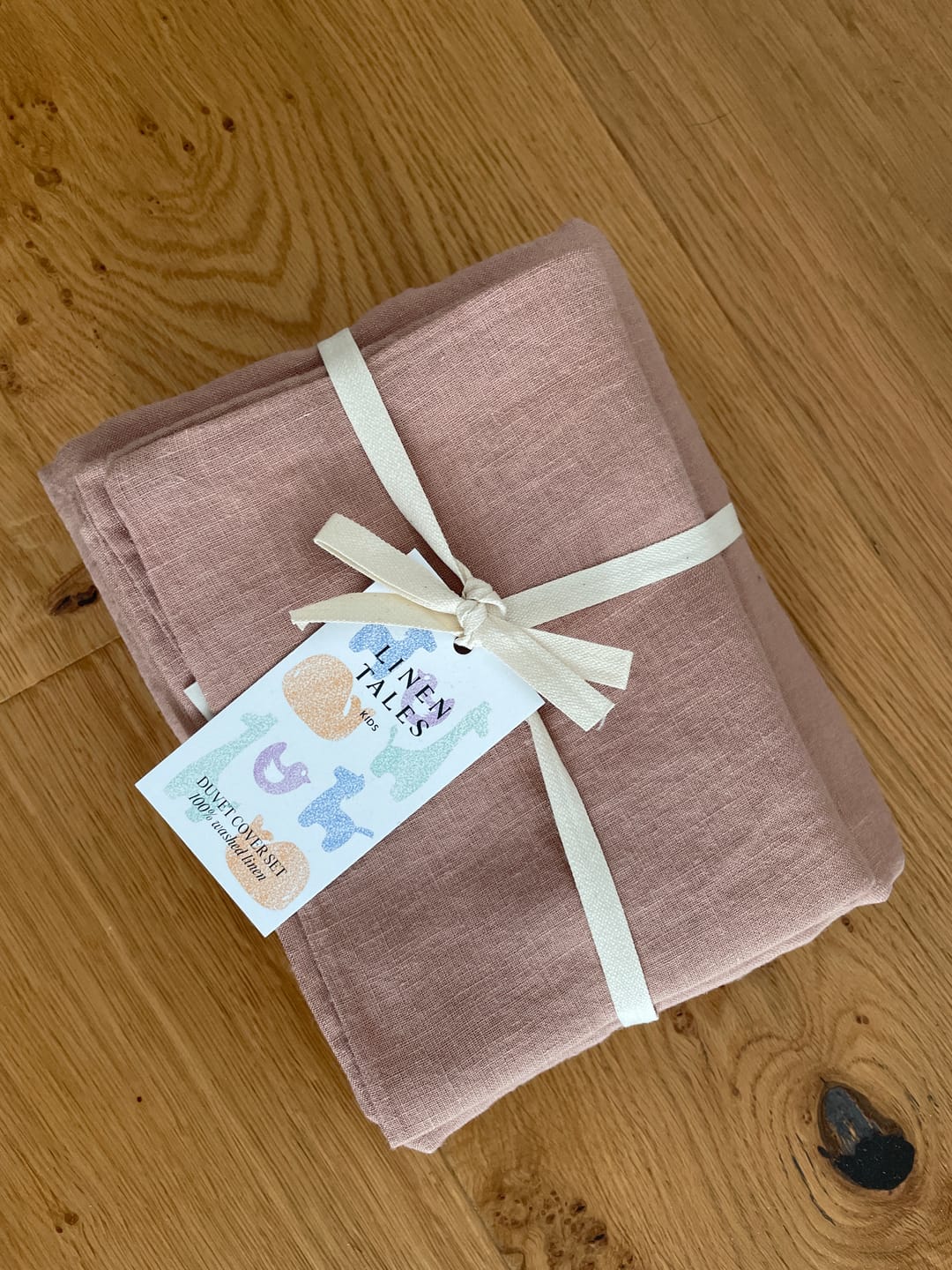 Customer photo review of Leinen-Bettbezug-Set für Kinder, Cafe Creme