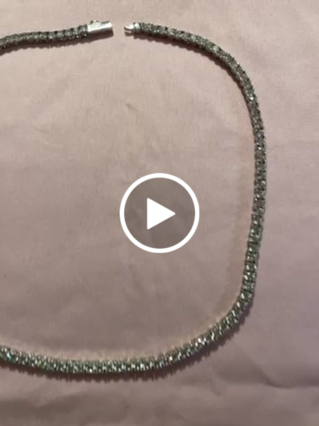 Customer video review of 3mm Moissanite Tennis Chain - 925 Silver - D Colour - VVS1
