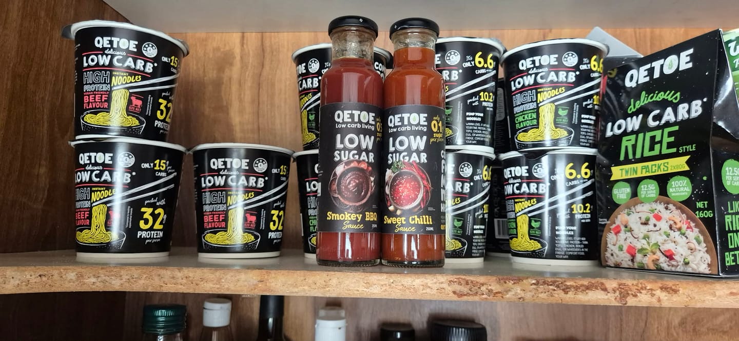 Customer photo review of Qetoe Low Carb High Protein Instant Cup Noodle - CHICKEN 12 PACK