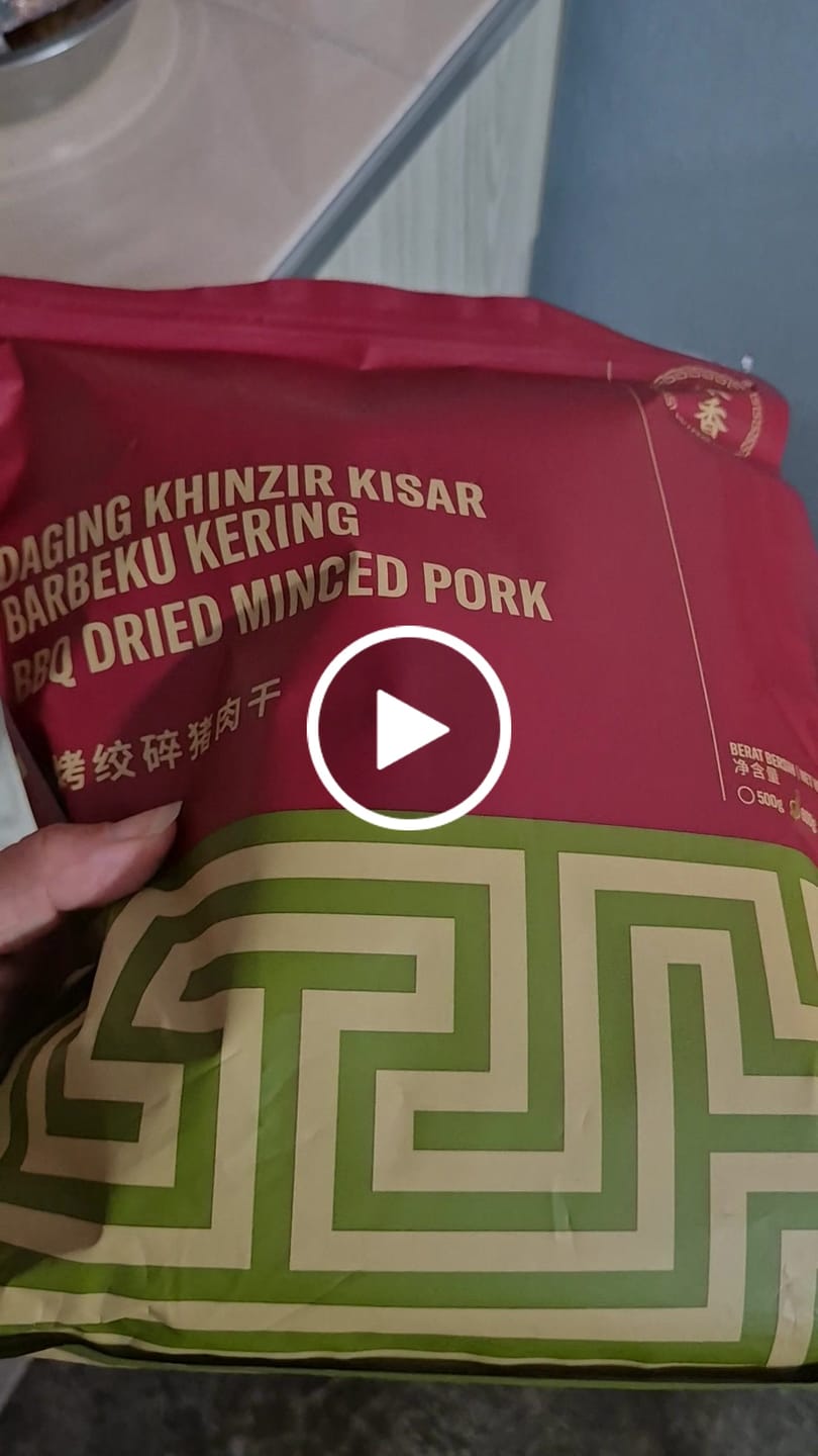 Customer video review of BBQ Minced Pork Dried Meat Bakkwa