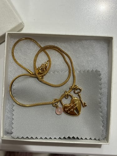 Customer photo review of The Way To My Heart Charm Necklace